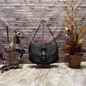 EUC Coach Black And Grey Hobo Shoulder Bag